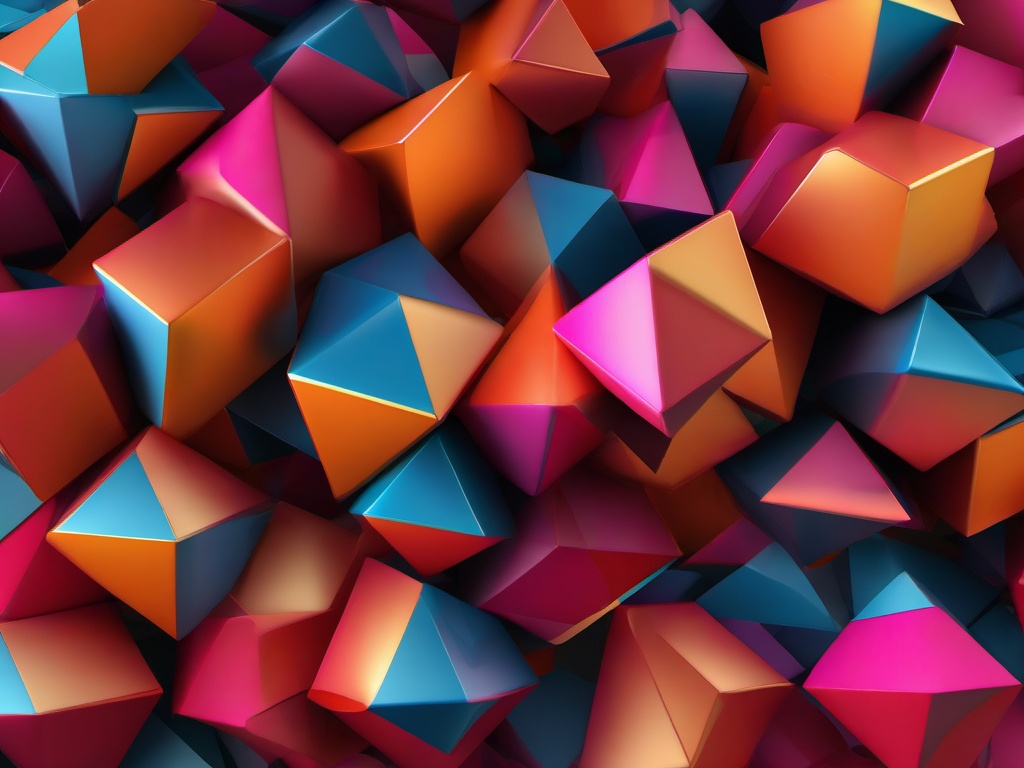 3D Abstract Background - Three-dimensional abstract shapes, adding depth and creativity.  background wallpaper