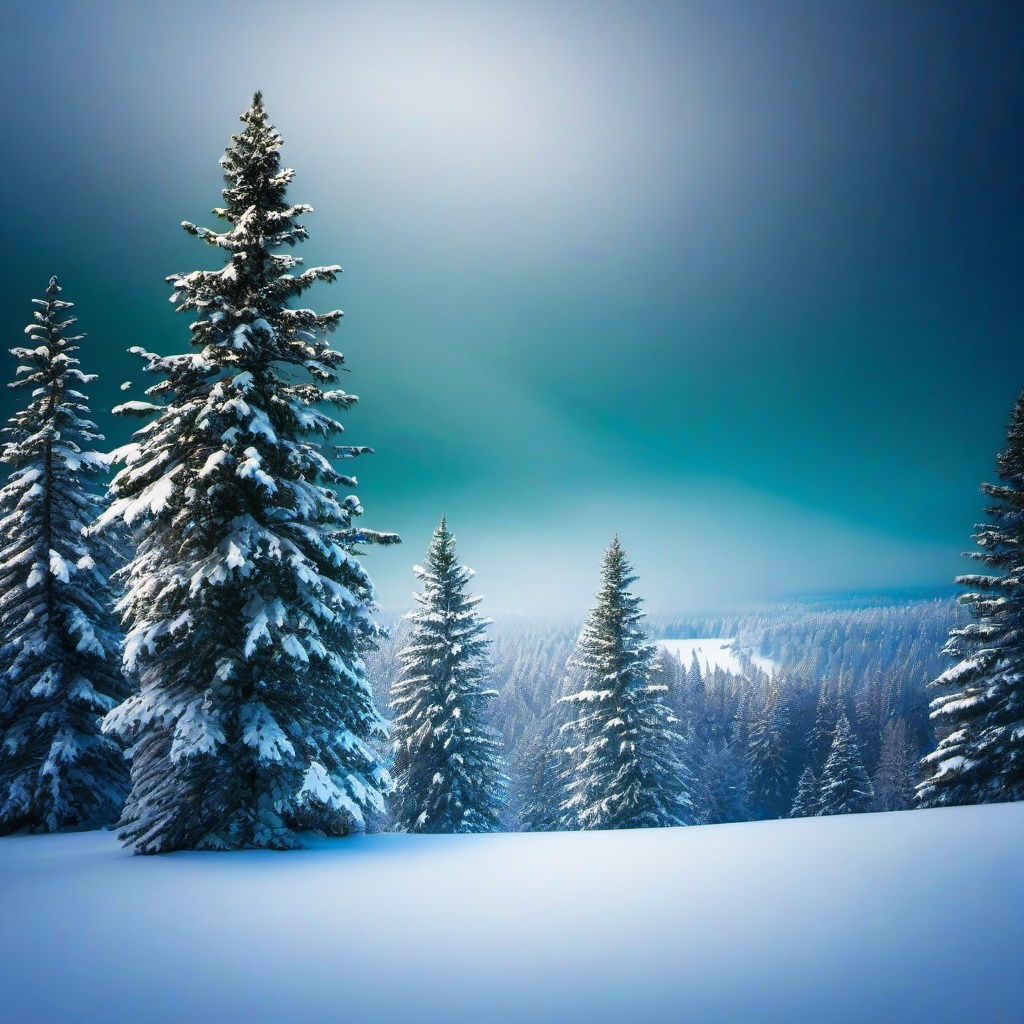 Snow Background Wallpaper - snowy evergreen background  