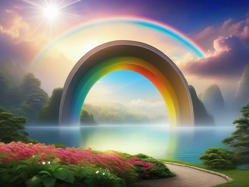 Heaven Rainbow Bridge Background  