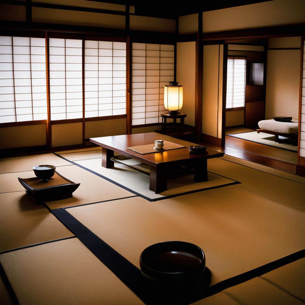 japanese ryokans, with tatami floors, offer traditional hospitality in kyoto, japan. 