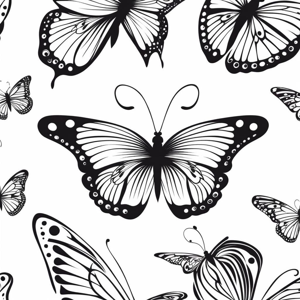 Tattoo simple butterfly,Expressing beauty and simplicity in tattoo art. tattoo design, white background