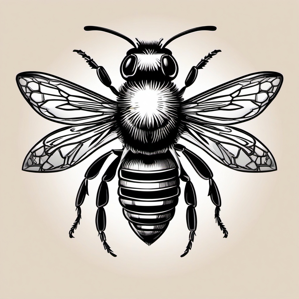 small bee tattoo  vector tattoo design