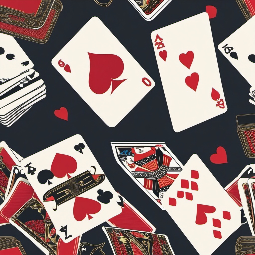 Playing Cards Icon - Playing cards icon for card games and gambling,  color vector clipart, minimal style