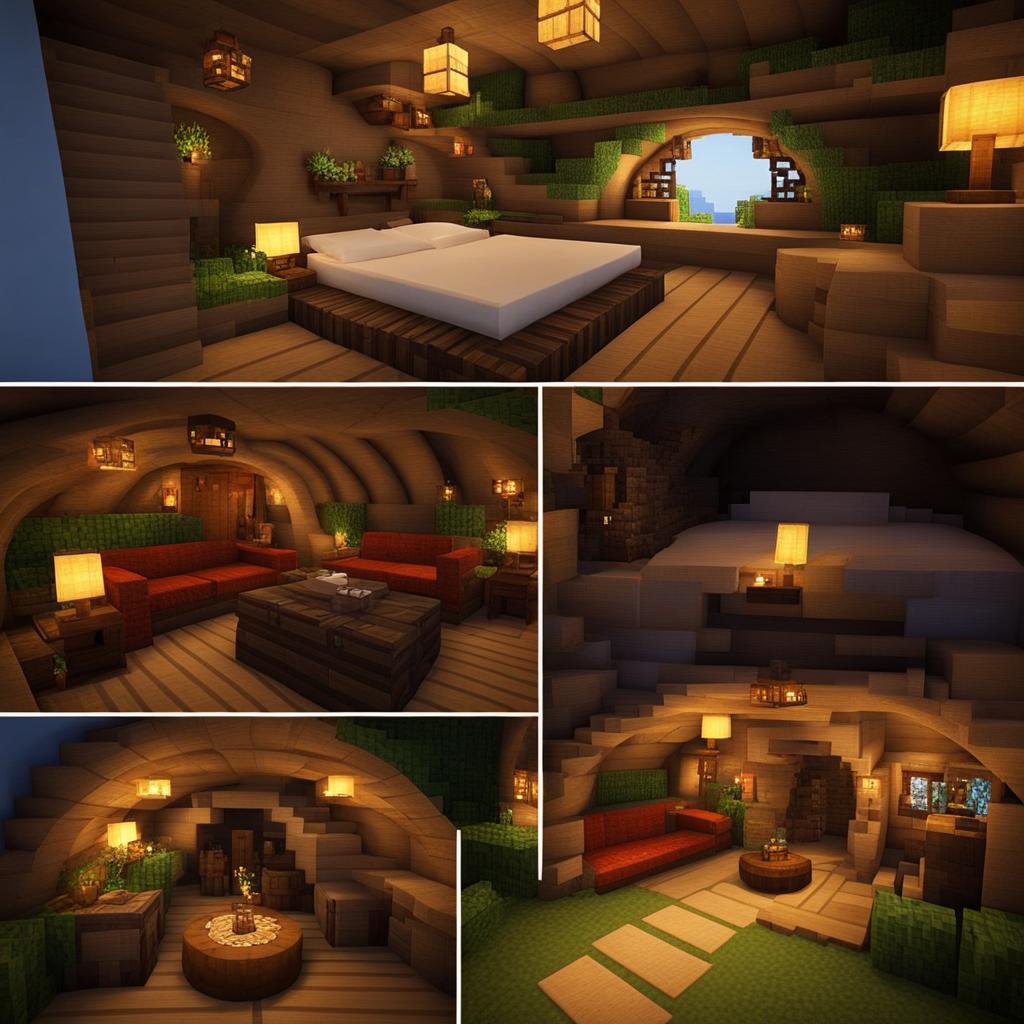 hobbit-inspired underground home with cozy furnishings - minecraft house ideas minecraft block style