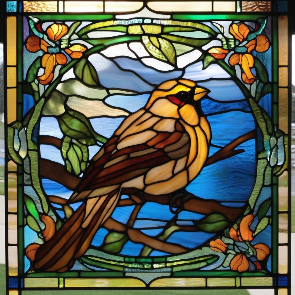 Animals in Stained Glass - Explore the diversity of animal life depicted in stained glass, showcasing a range of species in colorful and intricate designs.  