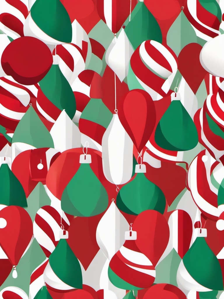 Christmas Ornament clipart - ornament shaped like a candy cane  color,minimalist,vector clipart