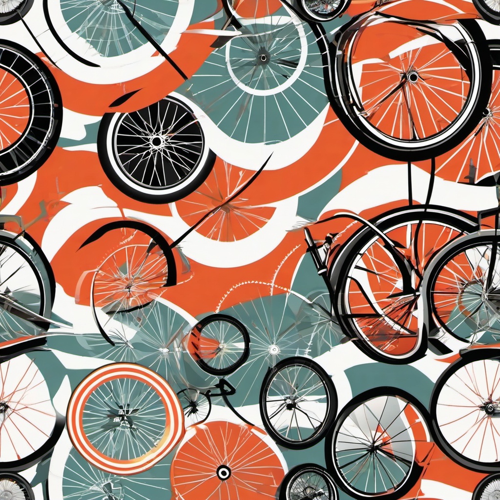 Bicycle clipart - bicycle wheels in motion  