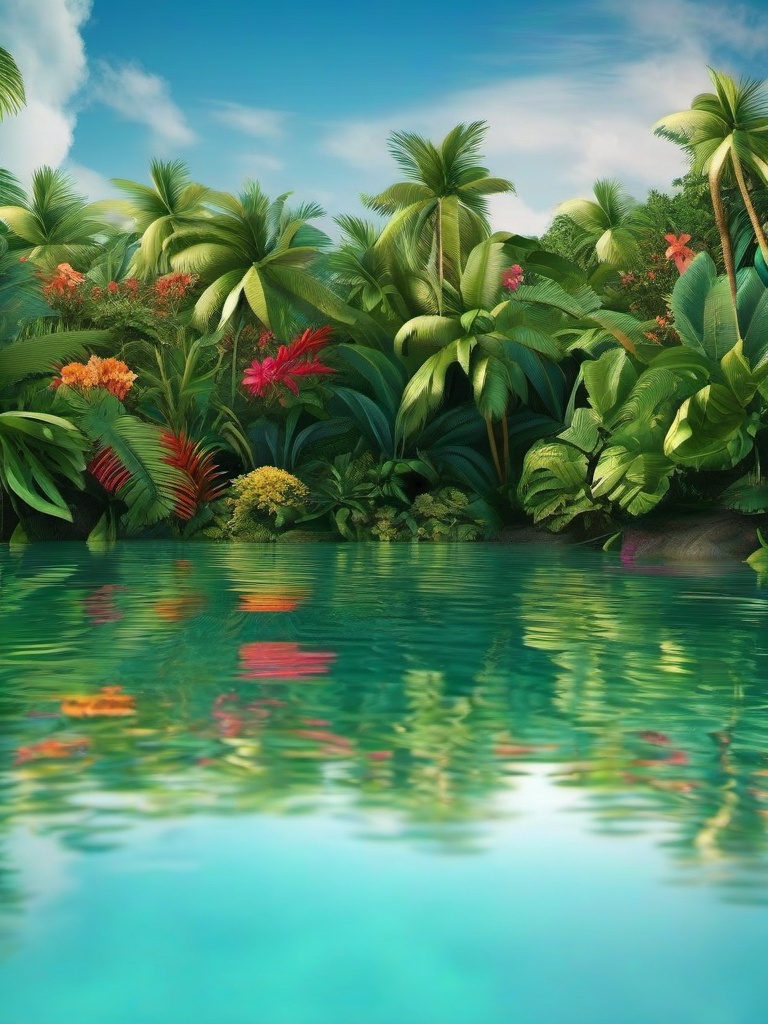 Tropical Paradise Wallpaper for Phone intricate details, patterns, wallpaper photo