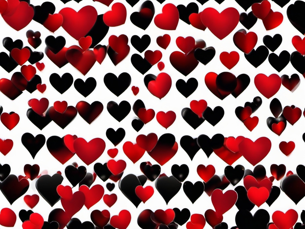 Red And Black Hearts Background - Dark background with striking red hearts.  background wallpaper