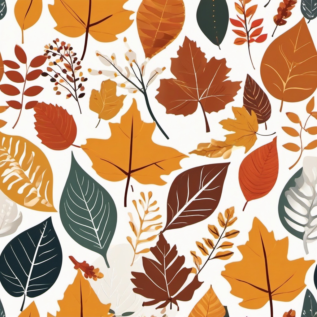 Fall Leaves Delight clipart - Delight in the beauty of fall, ,vector color clipart,minimal