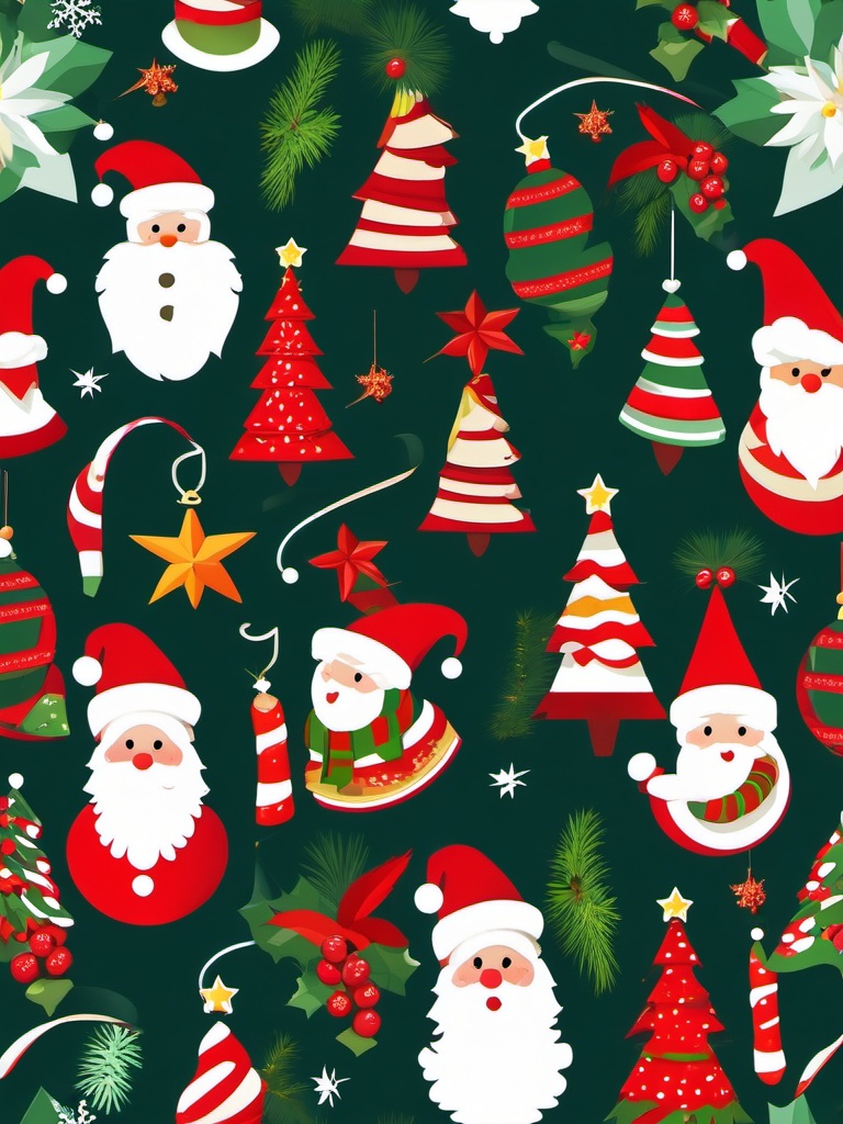 Garland Christmas clipart, Decorative garland designed for Christmas.  simple, 2d flat