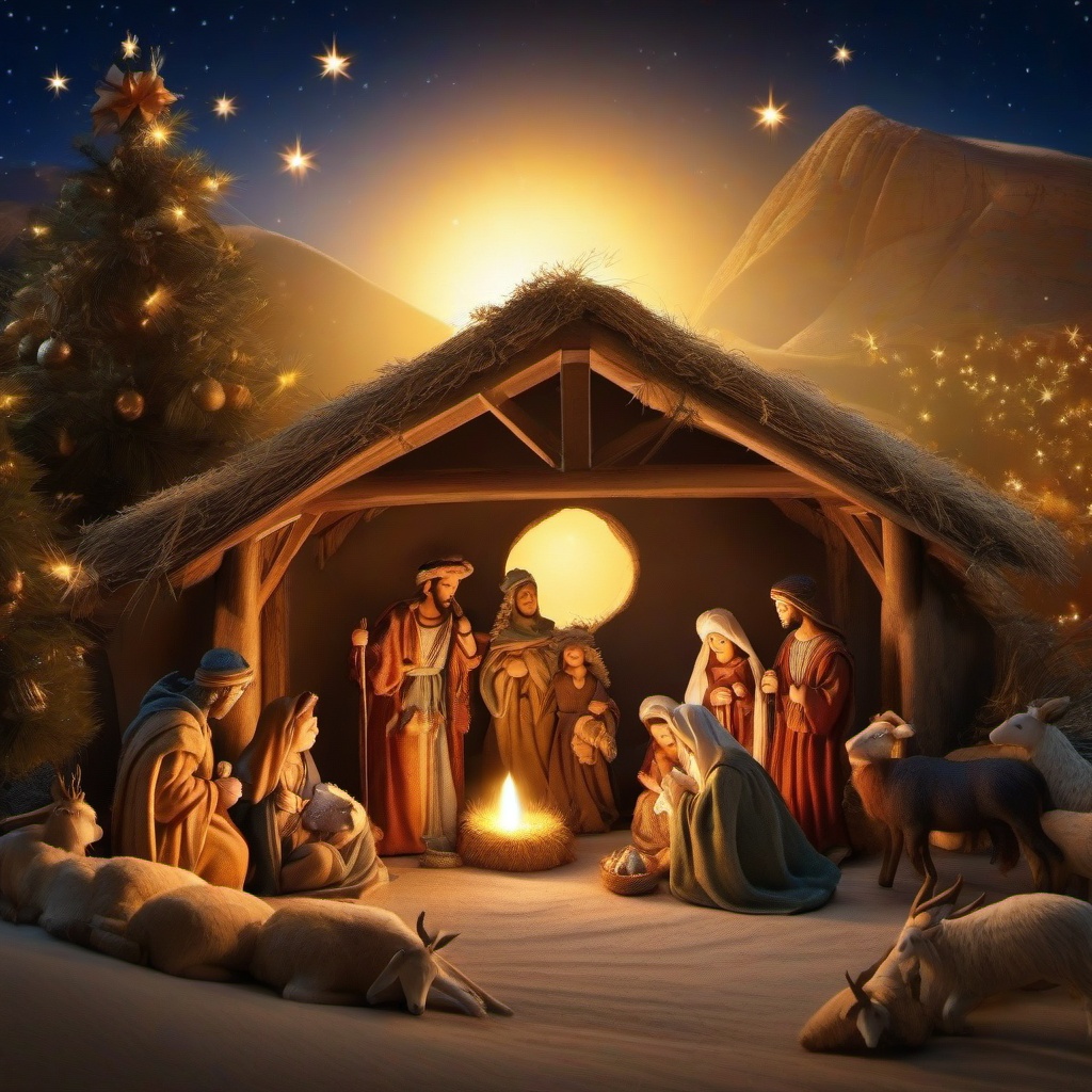 Christmas Background Wallpaper - nativity scene backdrop  