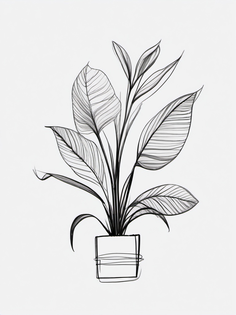 simple drawing of plant  minimal rough sketch scribbles,doodles,black and white