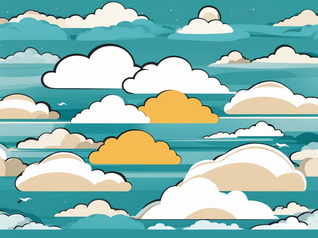 cloud clipart - drifting lazily across the horizon. 