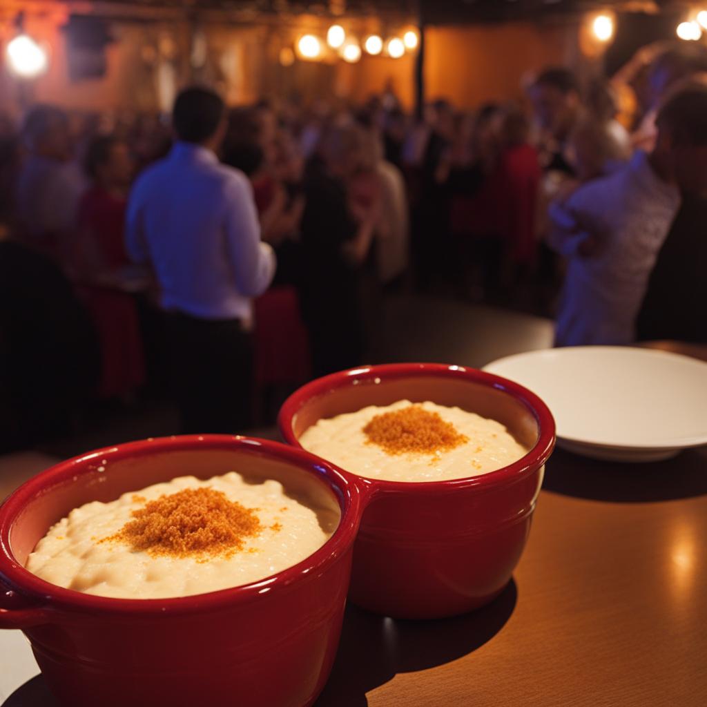 arroz con leche, spanish rice pudding, devoured at a lively flamenco dance performance. 