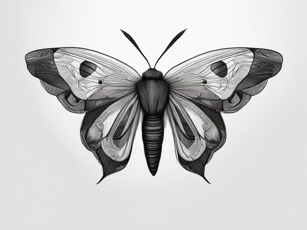 drawing of moth  minimal rough scribbles,doodles,black and white