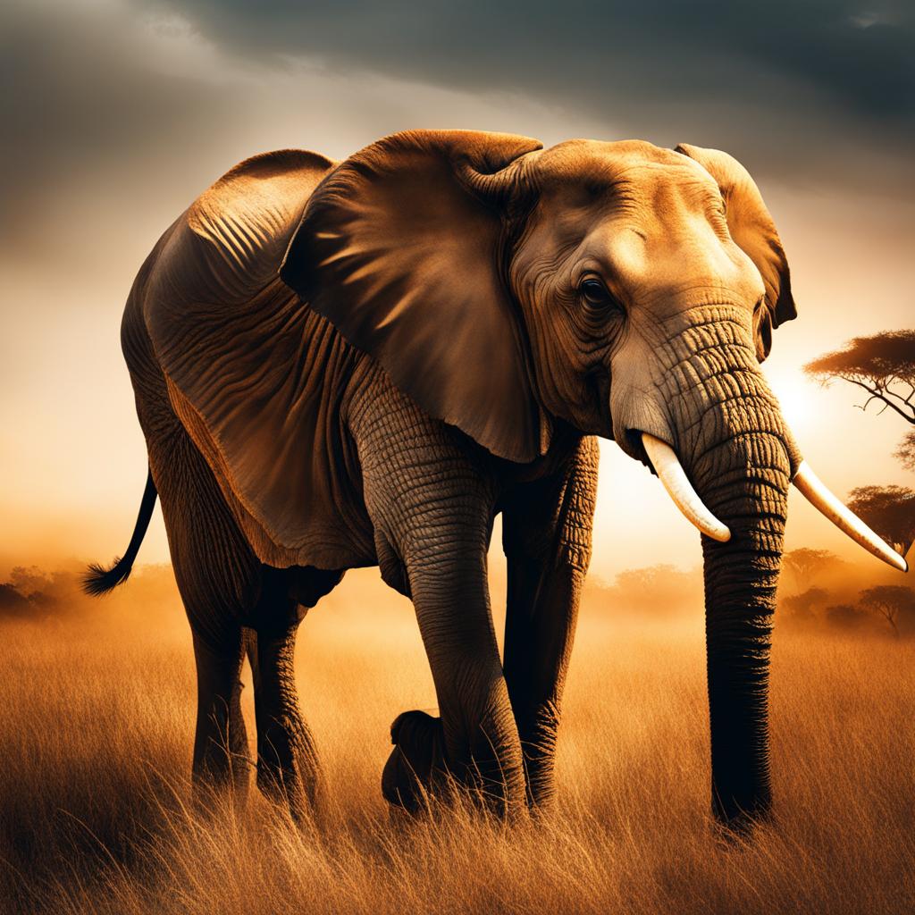 elephant clipart transparent background in a savannah - displaying majestic presence. 