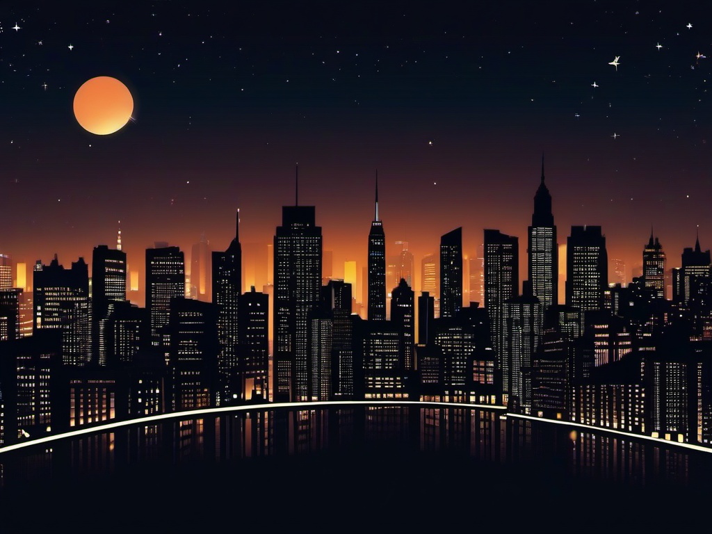 Night City Sky Wallpaper  ,desktop background wallpaper