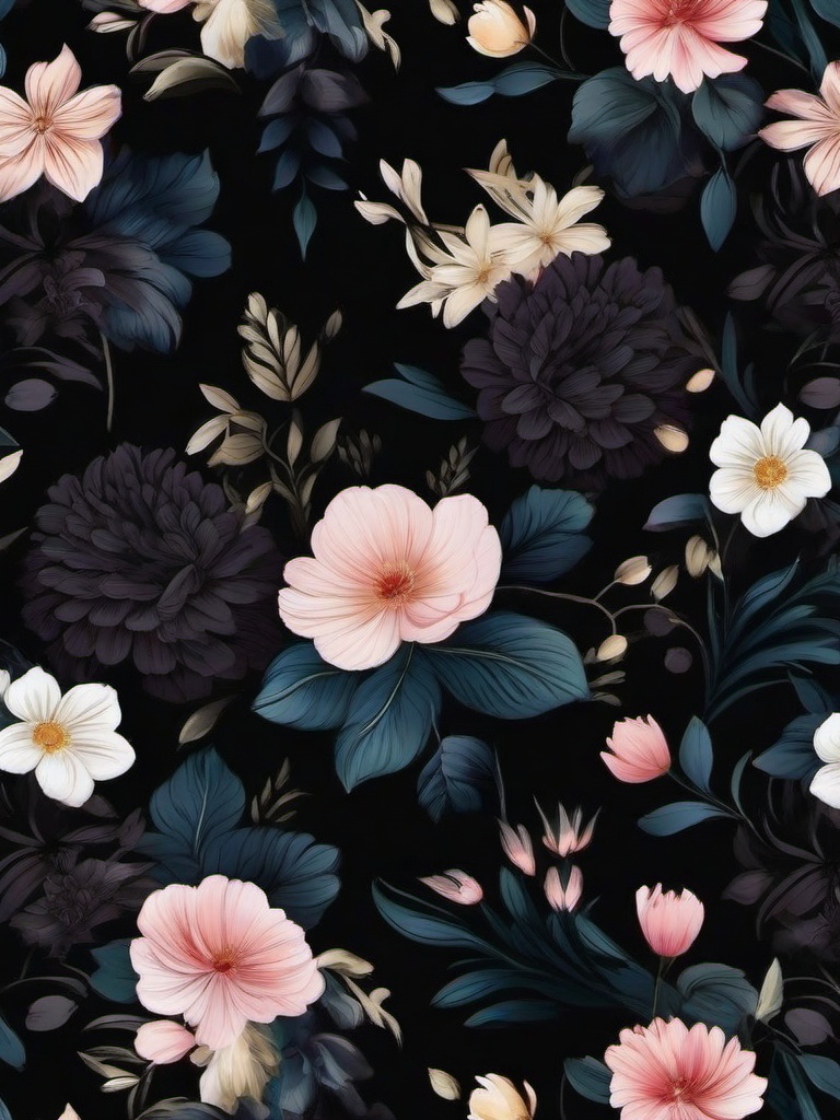 Dark Floral Wallpaper Phone  ,mobile iphone background wallpaper