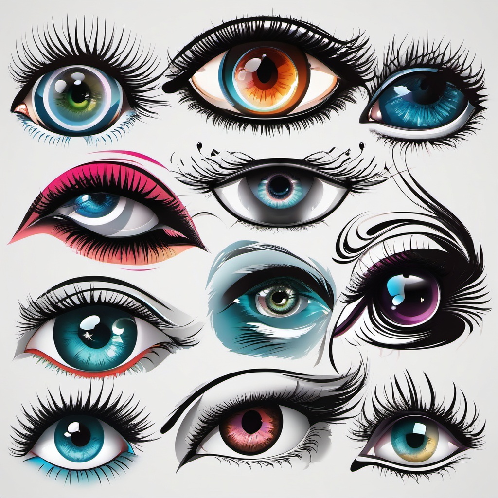 Eyes Clipart, Expressive and mysterious eye illustrations. 