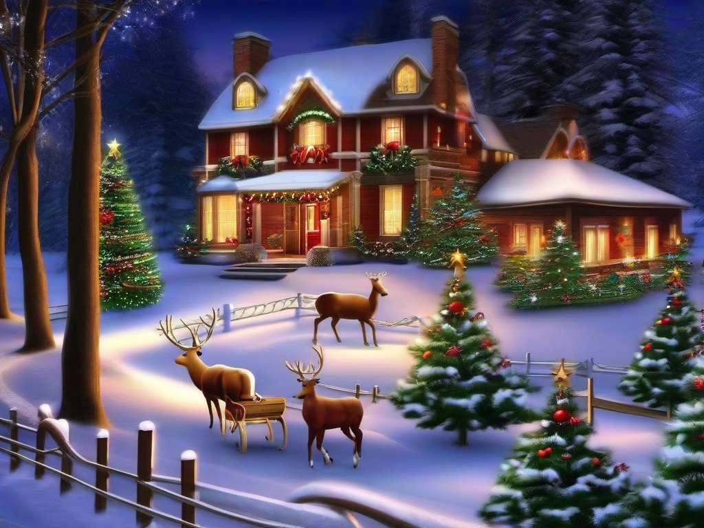 Free Wallpaper Christmas Scenes  