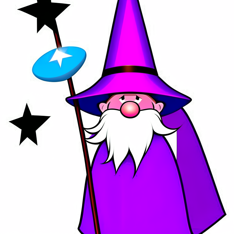 wizard clipart - merlin, the wise and legendary sorcerer. 