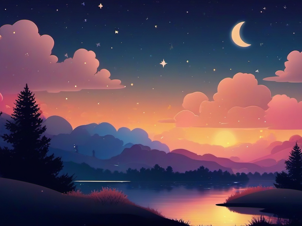 Cute Night Sky Background  ,desktop background wallpaper