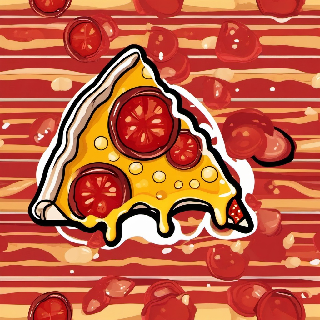 Pizza clipart - pizza slice with gooey cheese  