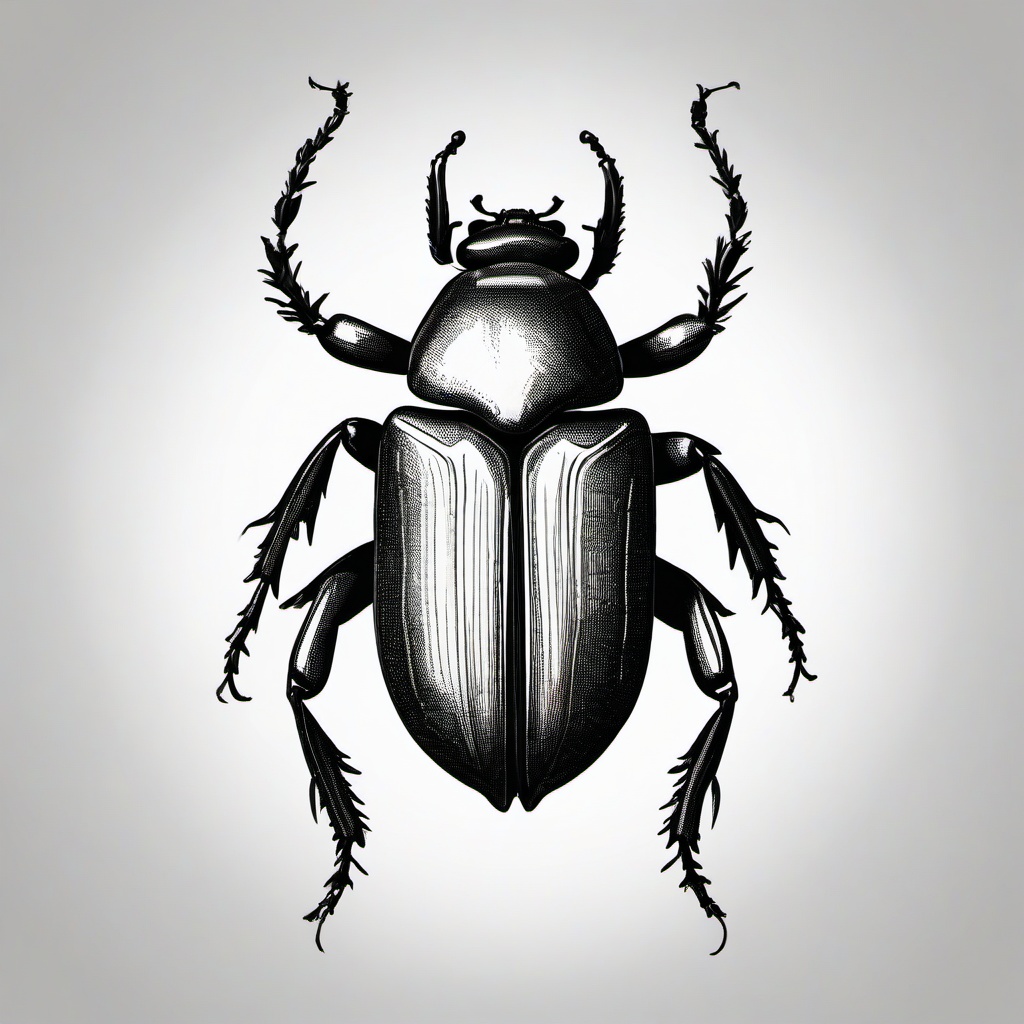 drawing of beetle  minimal rough scribbles,doodles,black and white