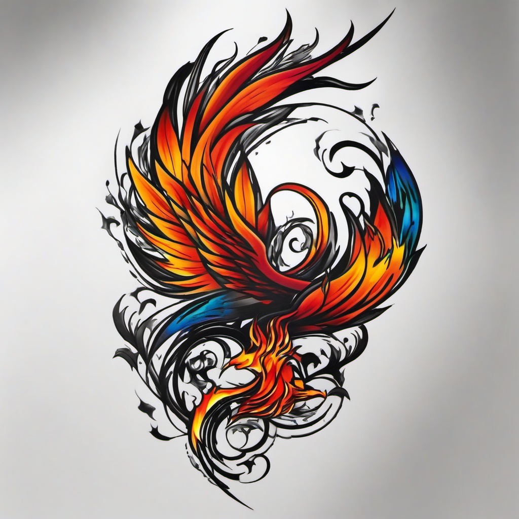 cool fire tattoos  simple color tattoo,white background