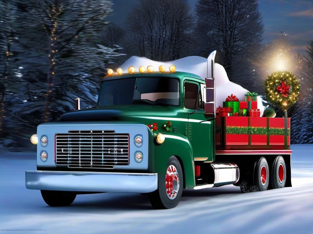 Christmas Truck Wallpaper  