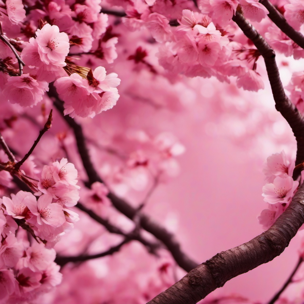 Cherry Blossom Canopy Pink Background intricate details, patterns, wallpaper photo