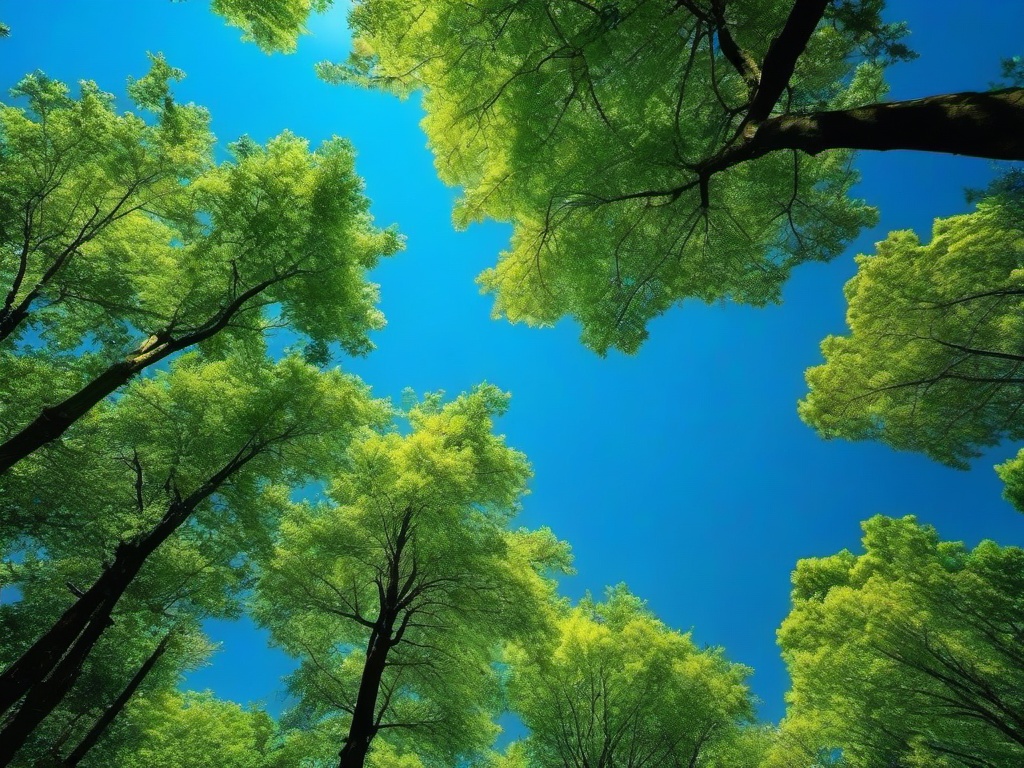 Blue Sky With Trees Background  ,desktop background wallpaper