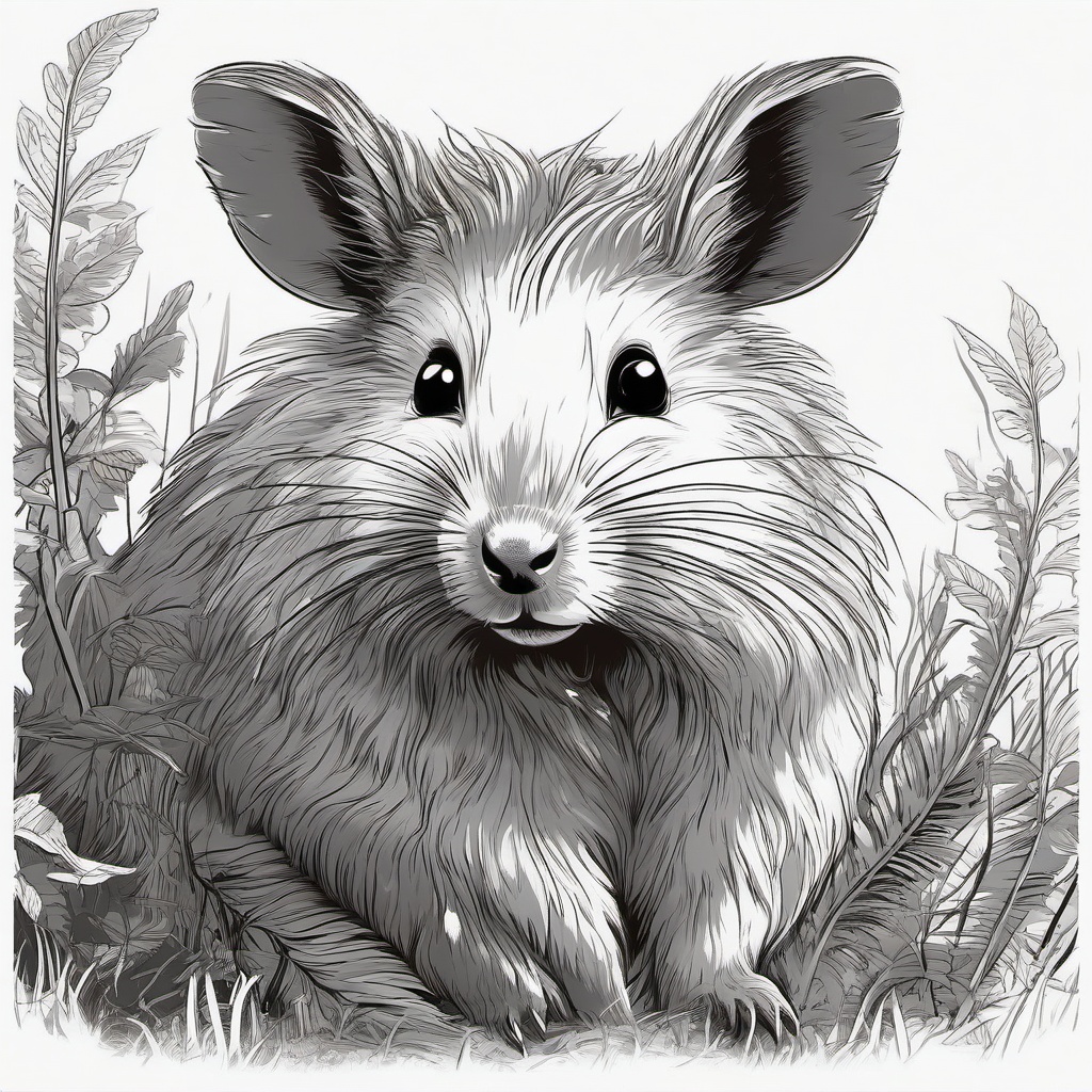 Paca cartoon - large, nocturnal rodent from the jungle  