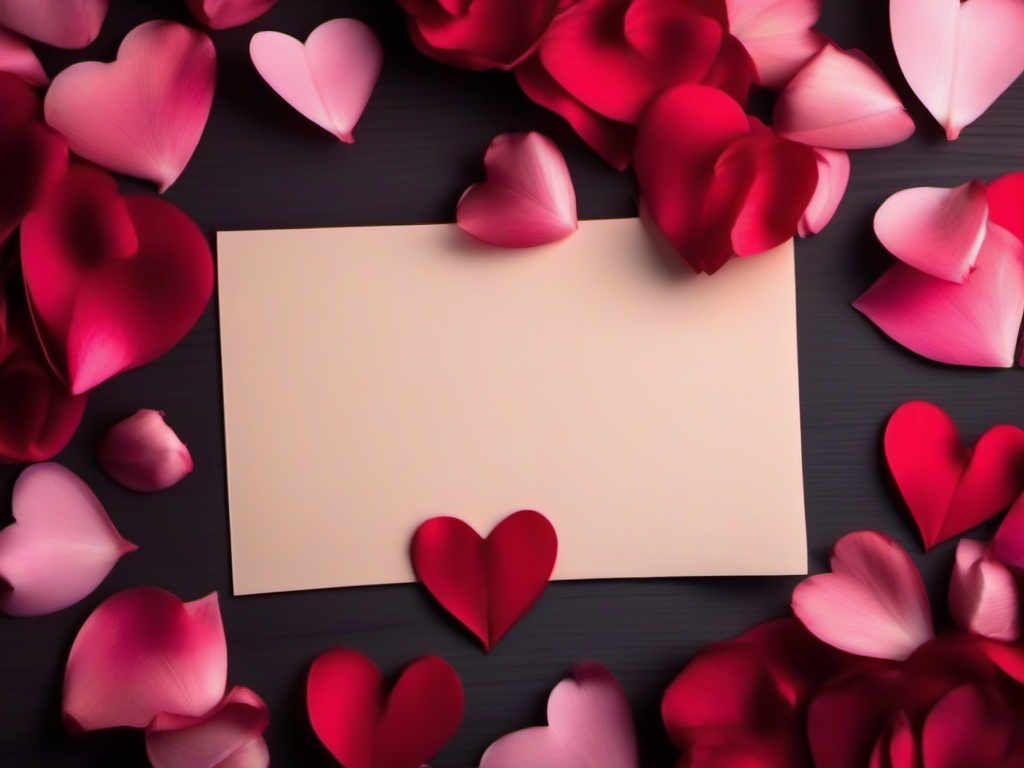 Valentines Day background - Soft-focus background of handwritten love notes and petals  aesthetic background wallpaper