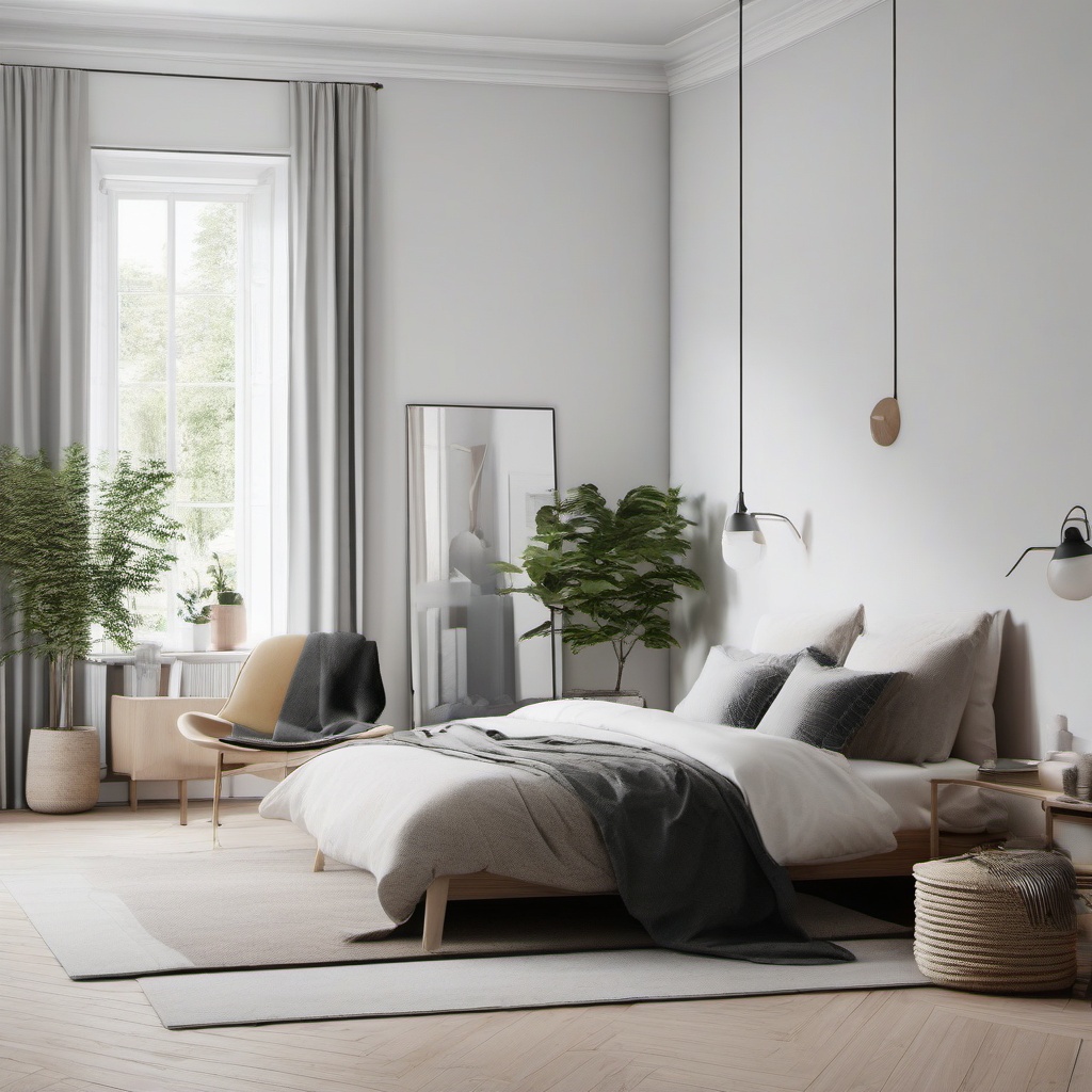 Scandinavian Minimalist Haven - Embrace Scandinavian style with neutral tones and simplicity. , bedroom interior decor design ideas, multicoloured, photo realistic, hyper detail, high resolution,