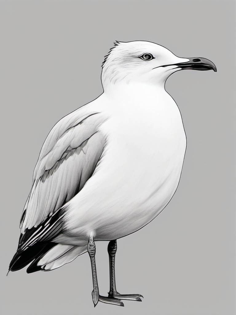 drawing of seagull  minimal rough sketch scribbles,doodles,black and white