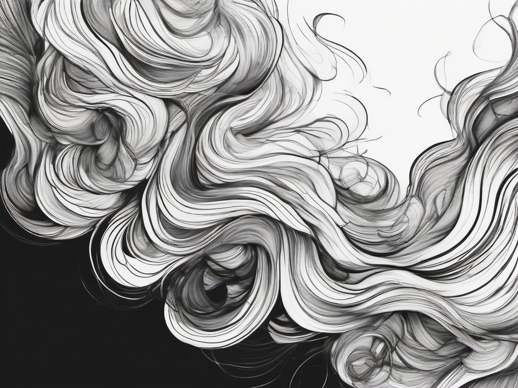 drawing of flames and smoke  minimal rough sketch scribbles,doodles,black and white