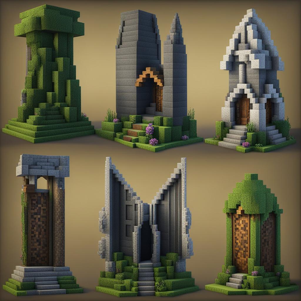 mysterious standing stones with mystical carvings - minecraft house design ideas minecraft block style