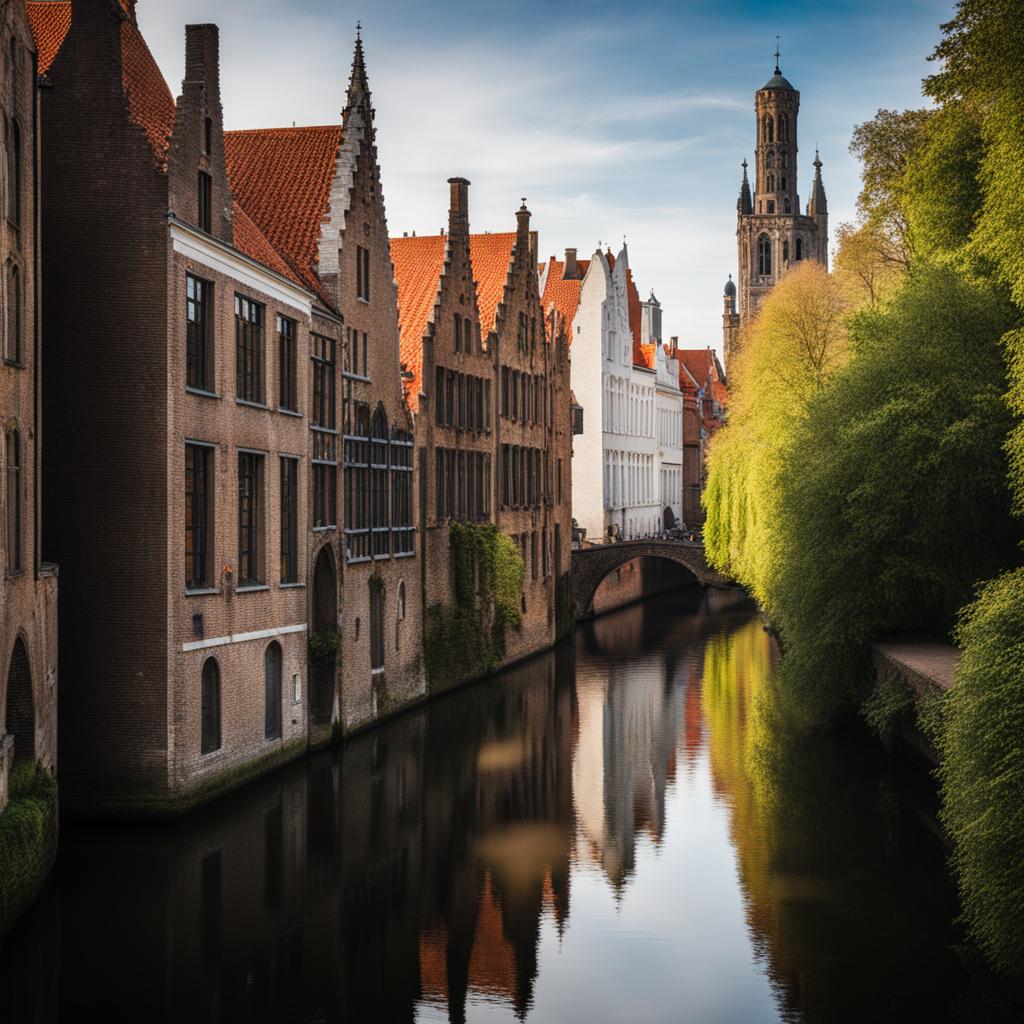 city of canals, exploring the picturesque waterways of bruges with historic architecture. 