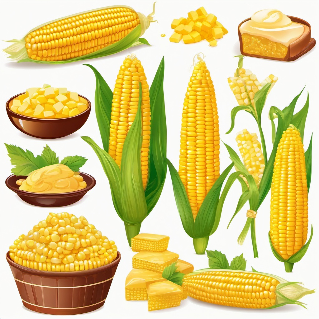 Corn clipart - sweet corn dessert  vector clipart