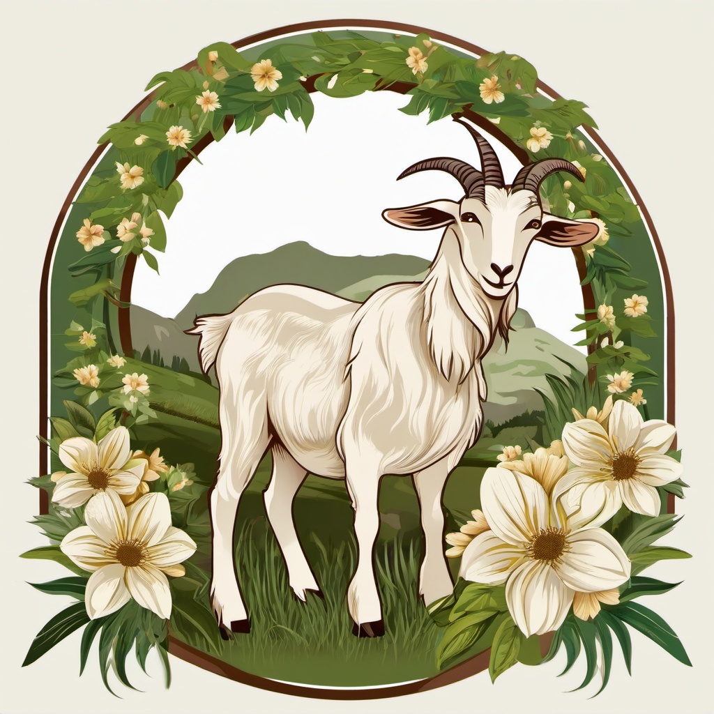 Goat clipart - goat with its family  clipart