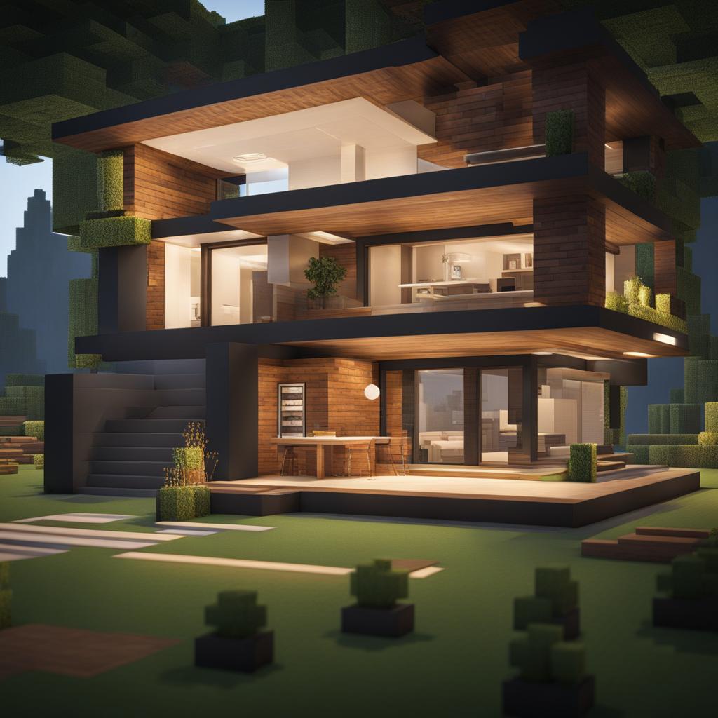 hyper-connected smart home controlling every aspect of daily life - minecraft house design ideas minecraft block style