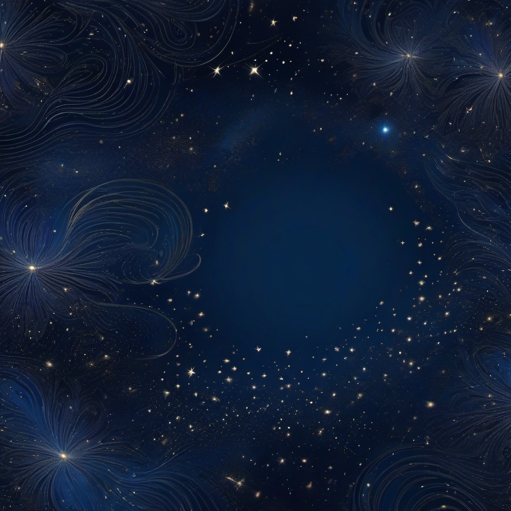 Dark Blue Wallpaper - Dive into the mesmerizing depths of a midnight blue galaxy, where stars twinkle and the cosmos comes alive.  intricate patterns, splash art, wallpaper art