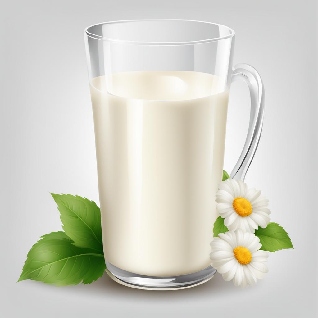 milk clipart - a glass of milk, creamy and wholesome, a refreshment for all ages 