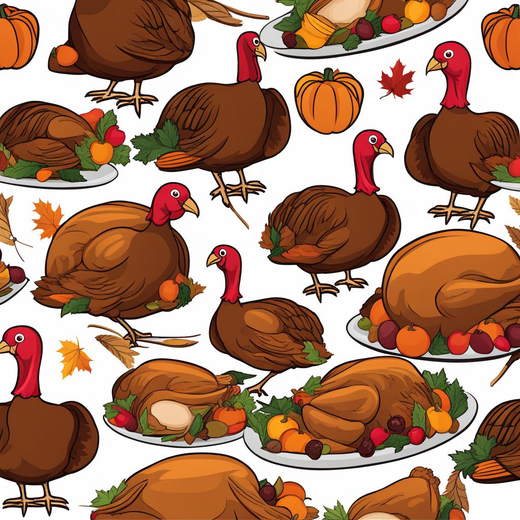 turkey clipart - roasted, a thanksgiving tradition. 