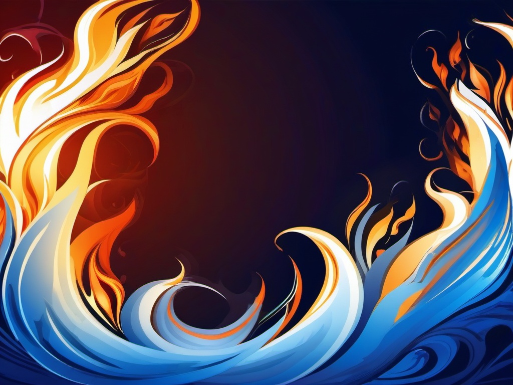 Fire Blue Background-Blue with flames in white and lighter blue shades  background wallpaper