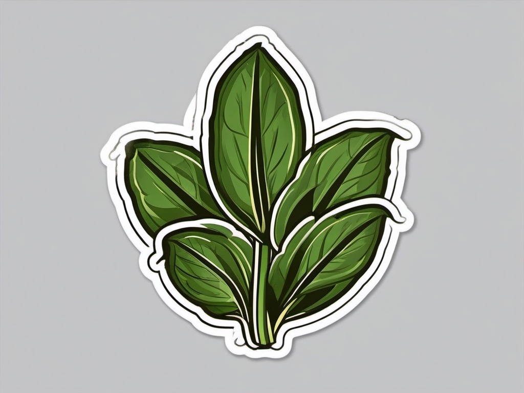 Comfrey Sticker - Embrace the healing properties of comfrey leaves, often used in traditional herbal remedies, , sticker vector art, minimalist design