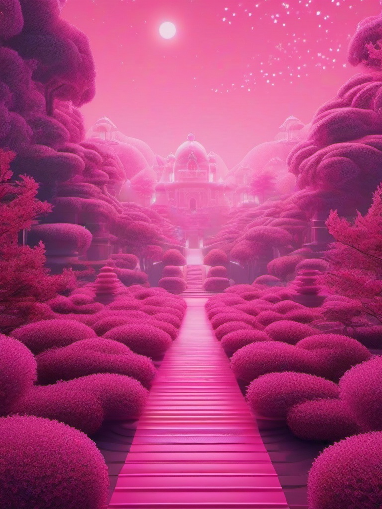 Kawaii Dreamland Pink Aesthetic Wallpaper Intricate