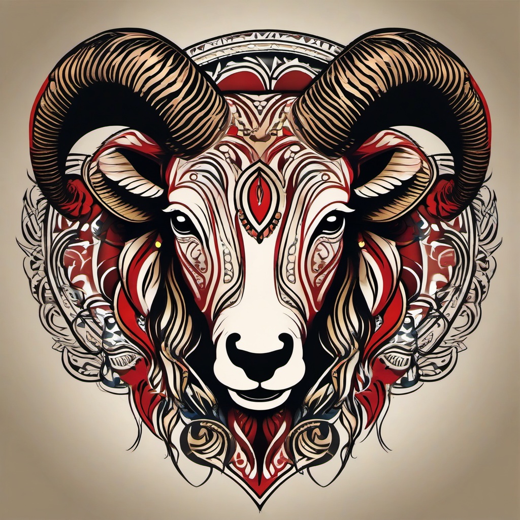 aries tattoo tribal  simple vector color tattoo